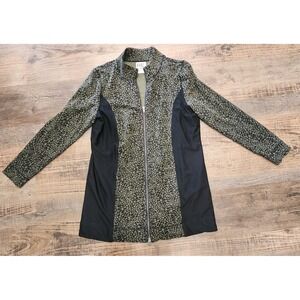 RE.LAX by Lynn Ritchie Hoodie Jacket - M - Green And Black